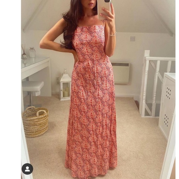 Zara Long Print Backless Dress - Picture 6 of 7